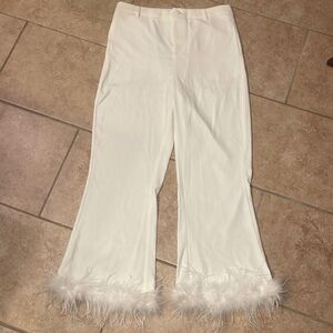 Off white Feathered bottom pants